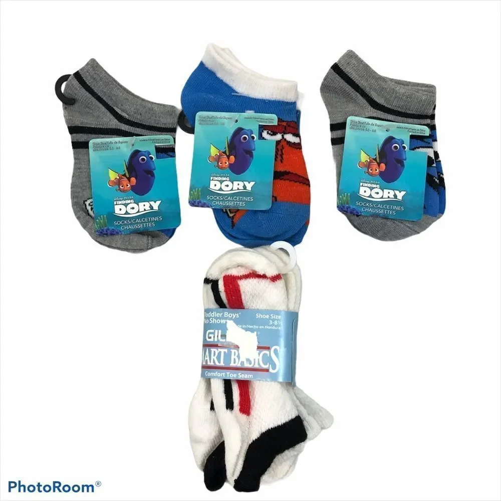 Brand New Lot of Toddler‎ Boys Socks Dory and Plain